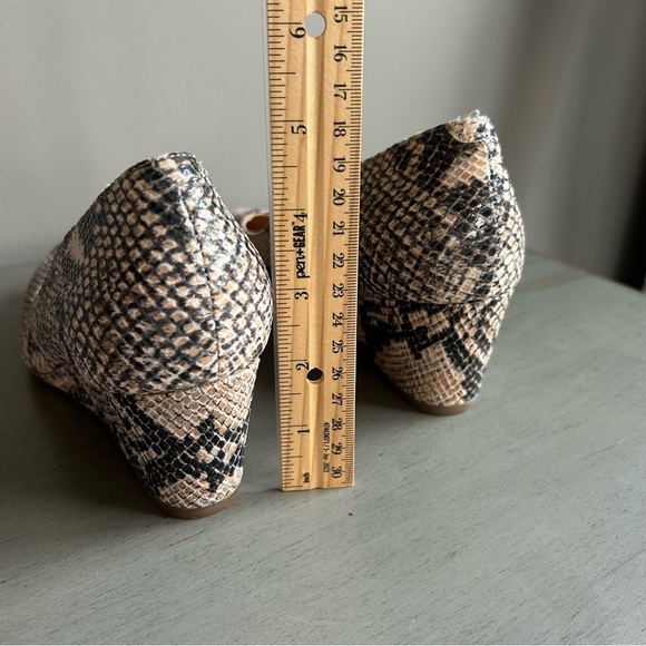 Vionic Antonia Orthaheel Leather Snakeskin Slip On Wedge Heels Shoes Women Sz 7 - Picture 7 of 14